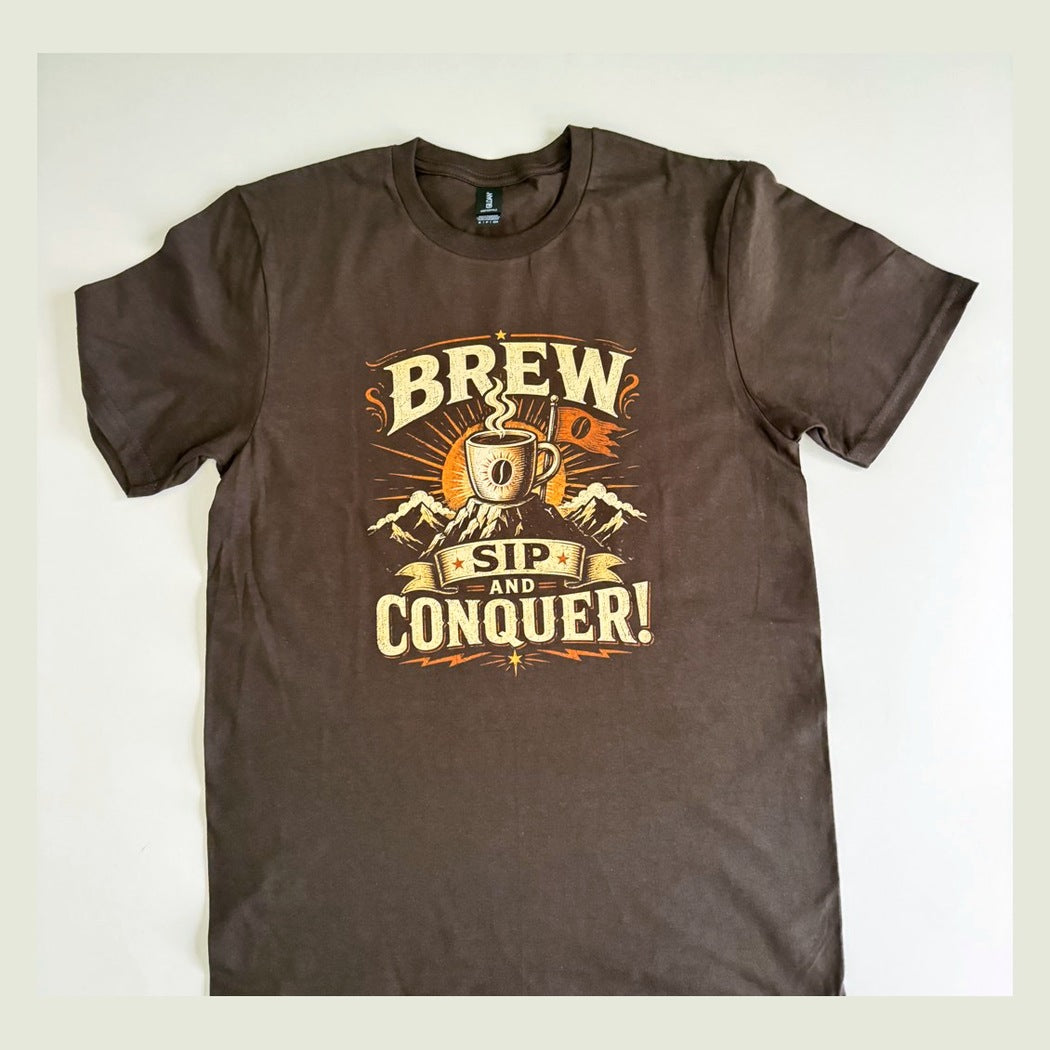 Brew, Sip & Conquer — Mountain Tee
