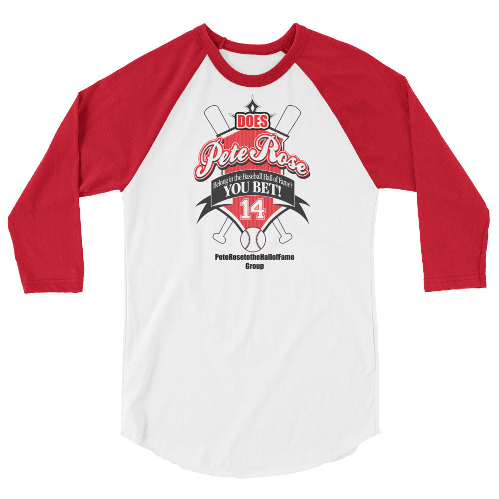 You Bet! 3/4 sleeve raglan shirt